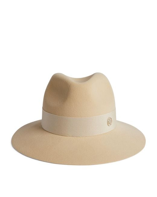 Maison Michel Natural Henrietta Felt Fedora Hat