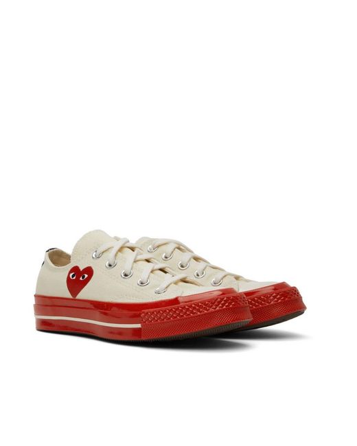 COMME DES GARÇONS PLAY Red Comme Des Garçons Play X Converse Low-Cut Sneakers for men