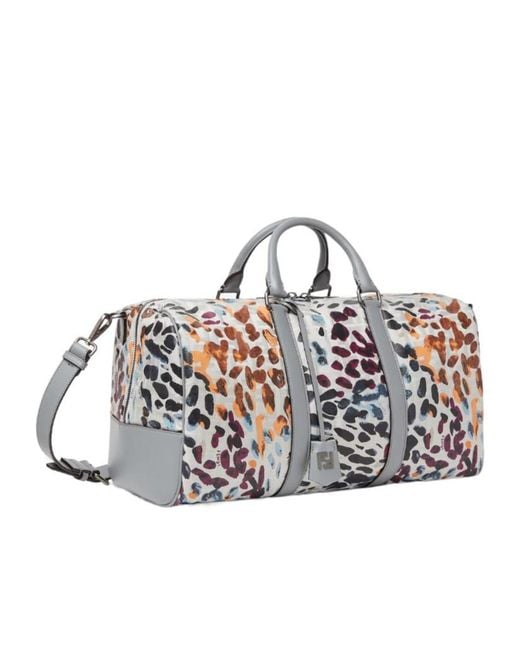Fendi Gray Ff Travel Bag for men