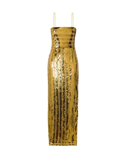 Galvan Metallic Shiny Striped Skirt