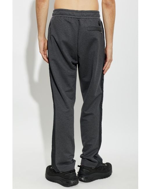 Moncler Gray Elastic Waist Sports Pants for men