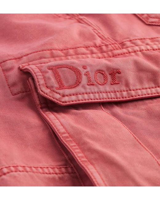 Dior Homme Logo Embroidered Cargo Bermuda Shorts for men