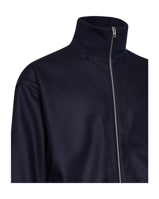 Jil Sander Blue Long-Sleeve Casual Jacket for men