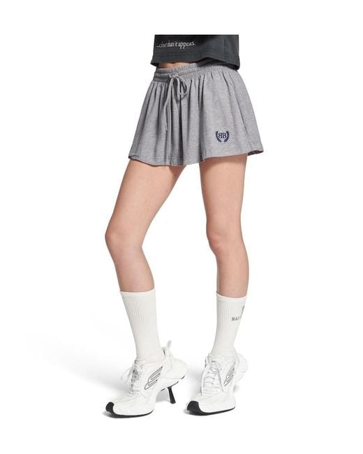Balenciaga Gray Laurel Classic Football Mini Skirt