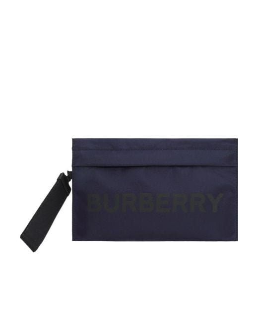Burberry Blue Logo Clutch