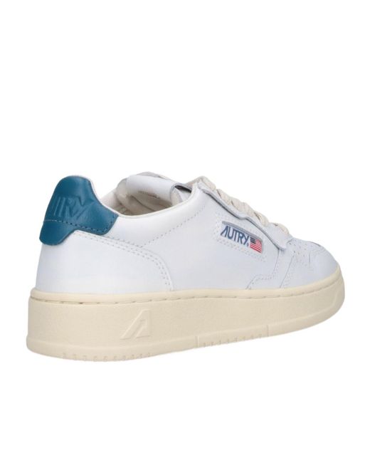 Autry White Lace-Up Sneakers