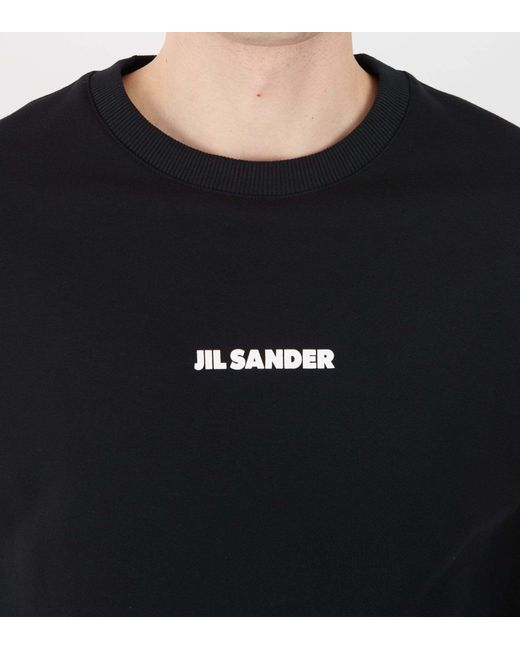 Jil Sander Black Crewneck Sweatshirt for men