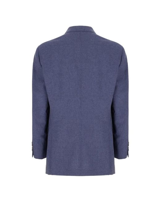 Brunello Cucinelli Blue Long-Sleeve Blazer for men