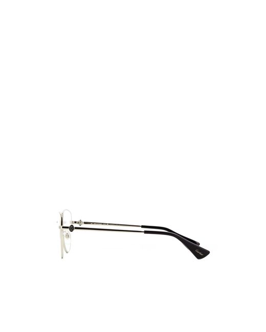 Cartier White Logo Plaque Butterfly Frame Glasses