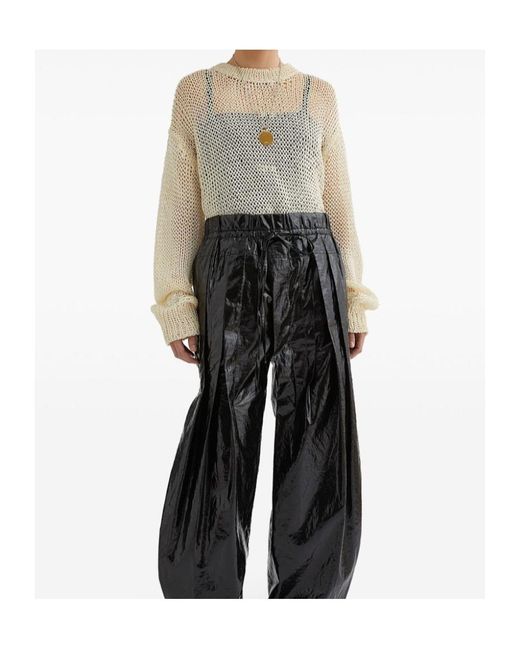 Jil Sander Natural Open Knit Crewneck Jumper