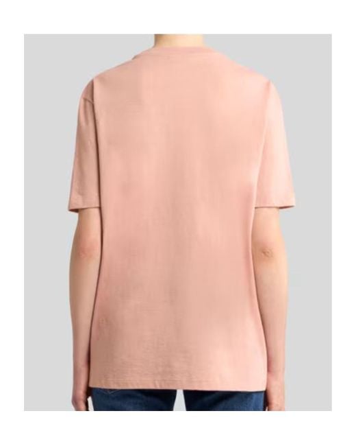 Etro Pink Pegaso Printed Crewneck T-Shirt