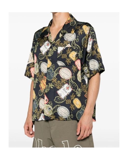 Rhude Green Short-Sleeved Shirt for men