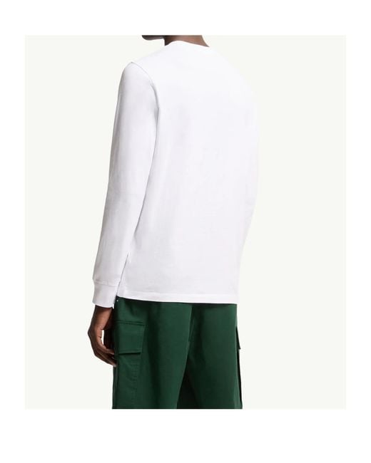 Moncler White Logoed Cotton Sweatshirt for men