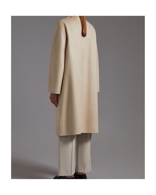Max Mara Natural Lilia Belted Long-Sleeved Coat