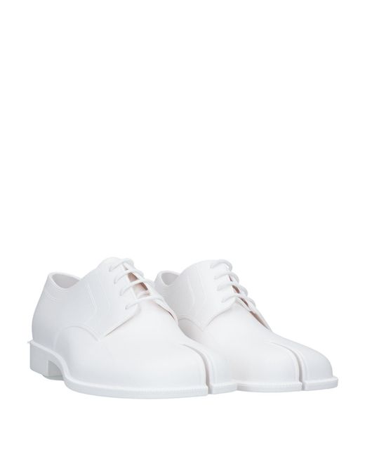 Maison Margiela White Round Toe Derby Shoes