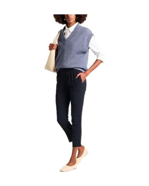 Brunello Cucinelli Blue Minimal Tapered Pants