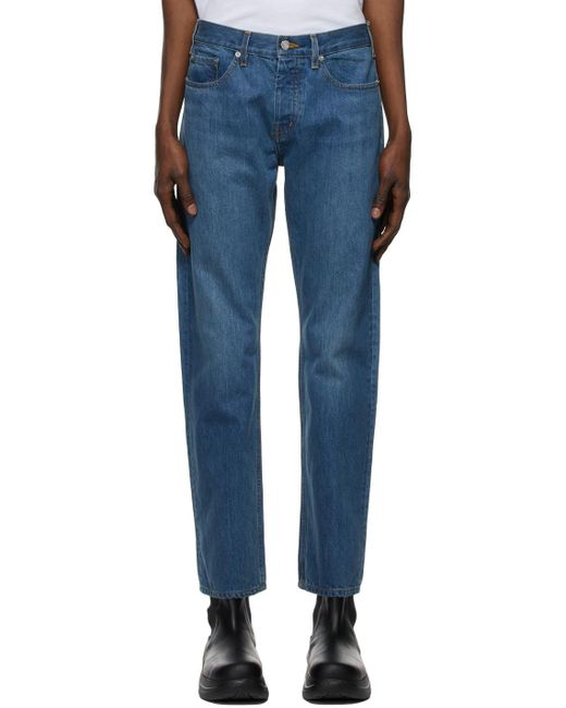 Helmut Lang Blue Logo Jeans for men
