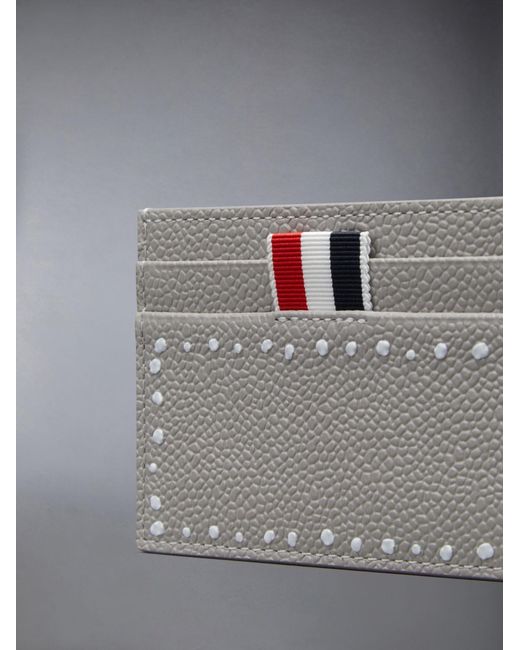 Thom Browne White 3D-Detailing Leather Card Holder for men