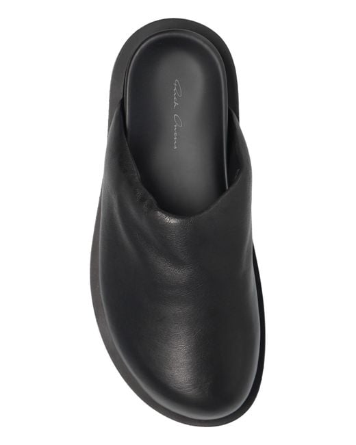 Rick Owens Black Platform Mules