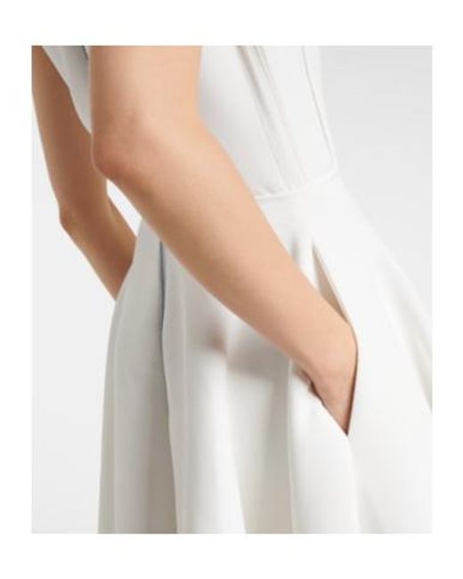 Maticevski White Empath Draped Midi Dress