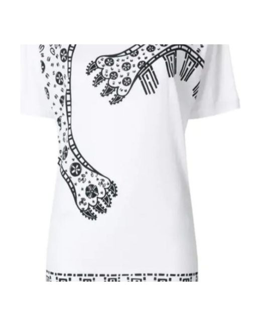 Valentino White Tiger Claw Printed T-Shirt