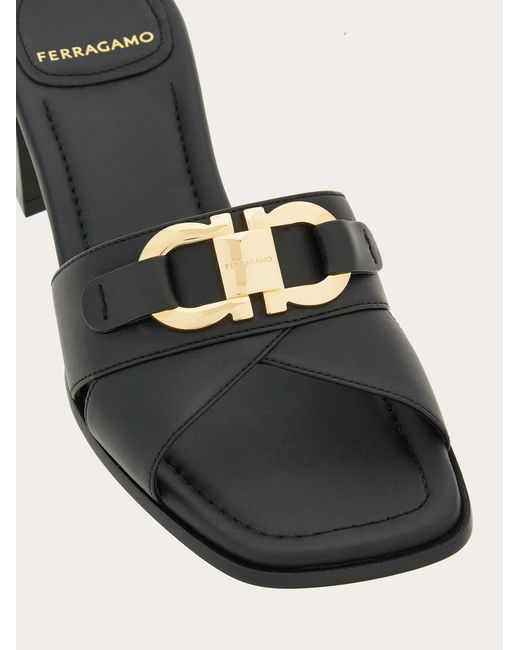 Ferragamo Black Open-Toed High-Heeled Sandals