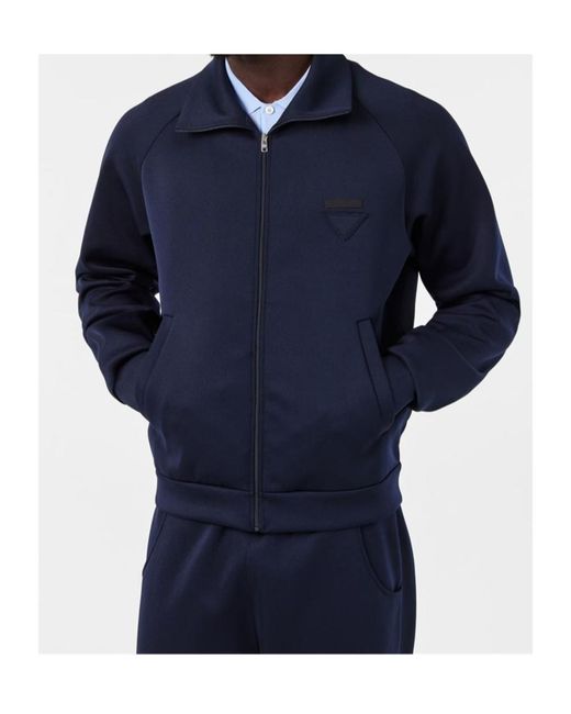 Prada Blue Logo Zip Jacket for men