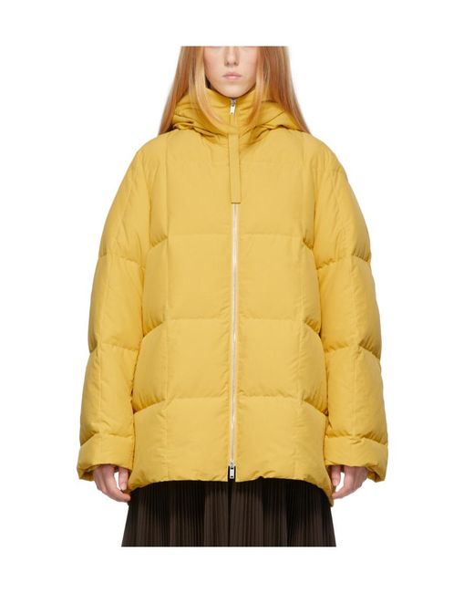 Jil Sander Yellow Oversized Padded Jacket
