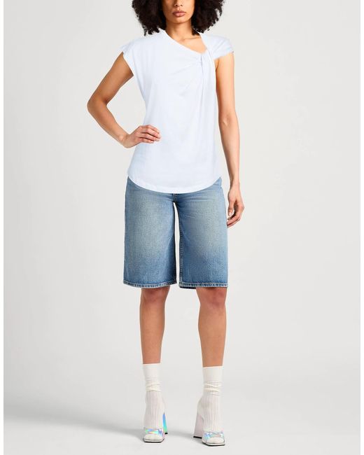 Isabel Marant White Solid Color Short Sleeve T-Shirt