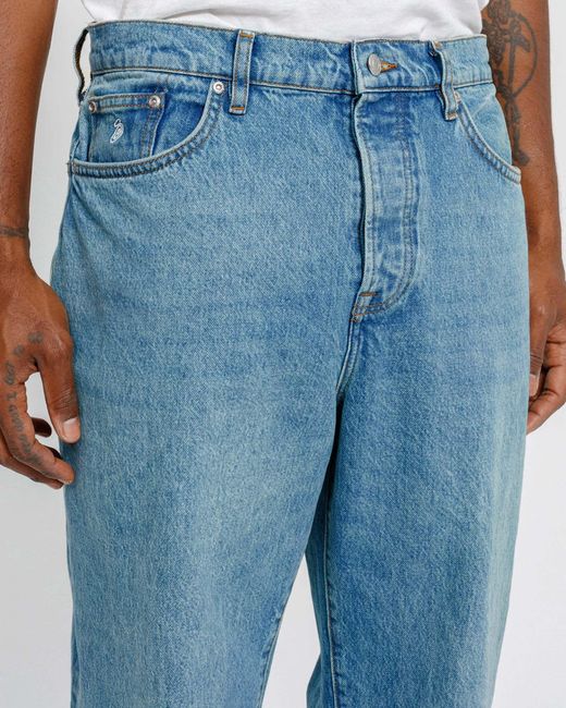 Stussy Blue Five-Pocket Jeans for men