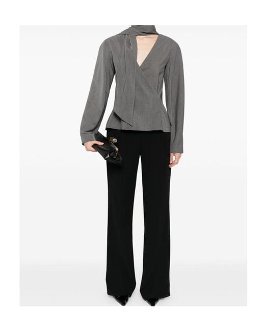 Jacquemus Gray The Chale Long Sleeved Blouse