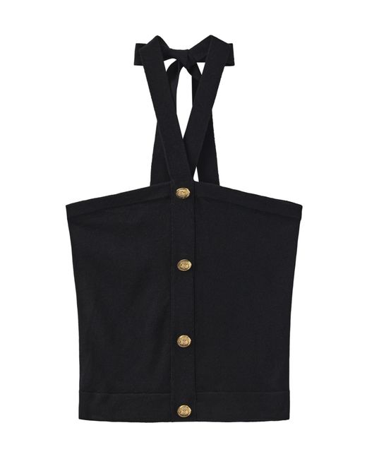 Marissa Chiara Black Halter Neck Tube Top