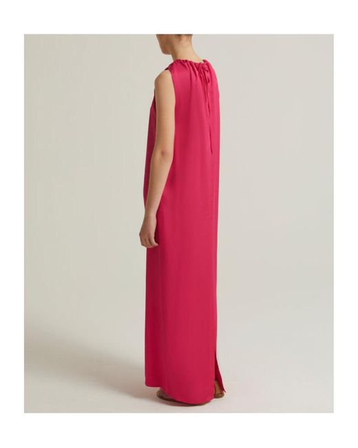 Yves Salomon Pink Belted Maxi Dress