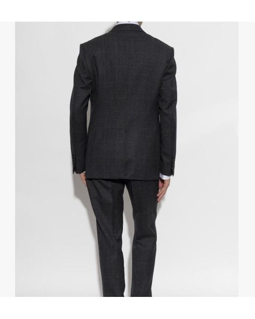 Tom Ford Black Lapel Long-Sleeve Suit for men