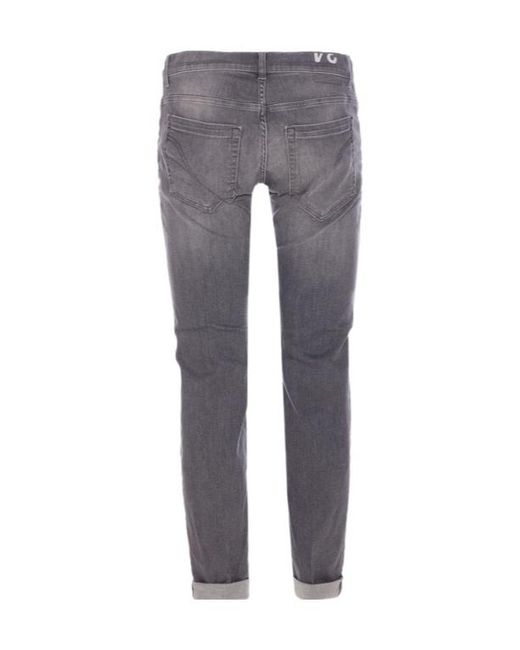 Dondup Gray Turn-Up Hem Jeans for men