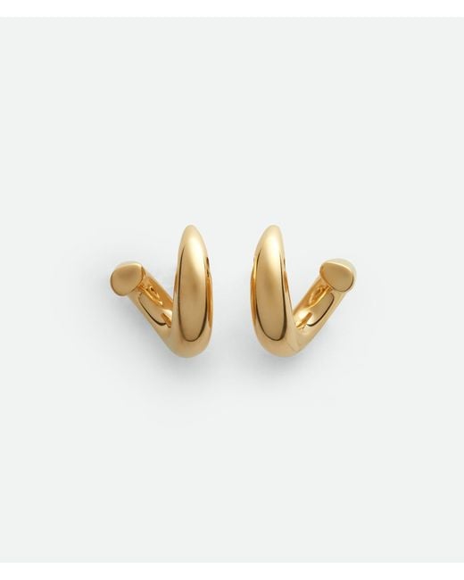 Bottega Veneta Metallic Sardine Earrings