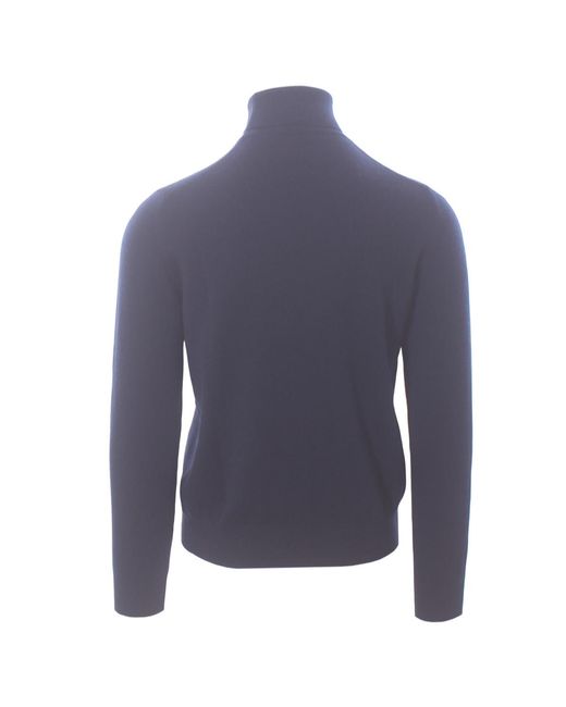 Gran Sasso Blue Turtleneck Sweater for men