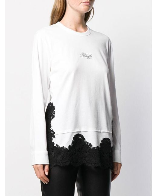 Philosophy Di Lorenzo Serafini White Logo Details T-Shirt
