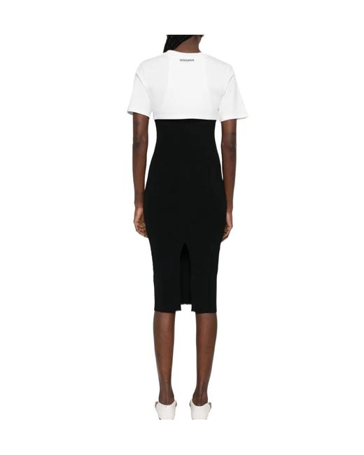 Patrizia Pepe Black Sweetheart Knitted Dress