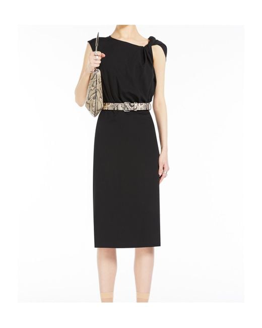 Sportmax Black Sleeveless Torchon Dress