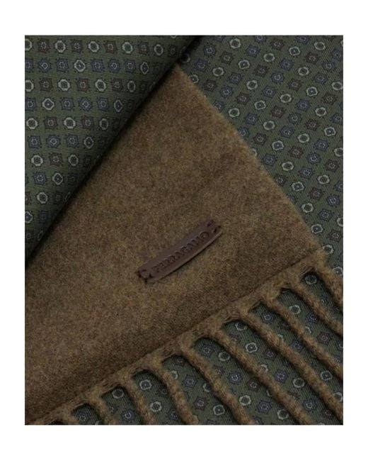 Ferragamo Multicolor Reversible Scarf for men