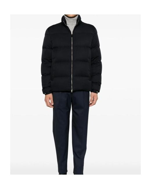 Zegna Black Long-Sleeved Down Jacket for men