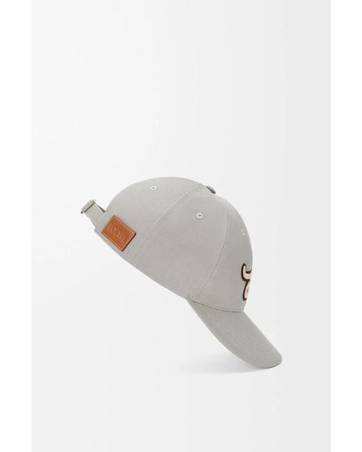 Loewe White Logo-Patch Baseball Cap for men