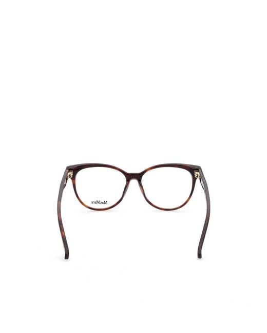 Max Mara Metallic Square Frame Glasses