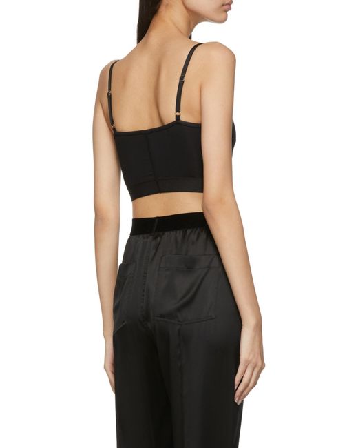 Tom Ford Black Logo Waistband Bra