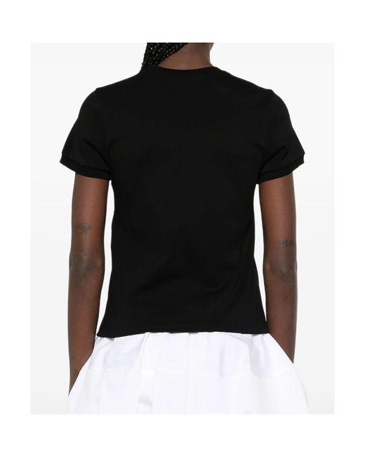 McQueen Black Skull Embroidered Crewneck T-Shirt