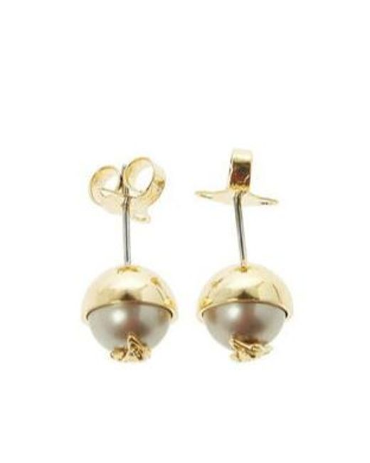 Vivienne Westwood Metallic Logo Earrings