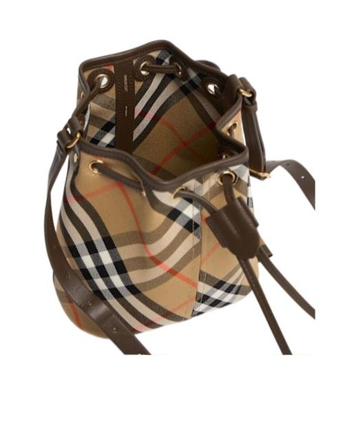 Burberry Natural Draw-Rope Bucket Bag