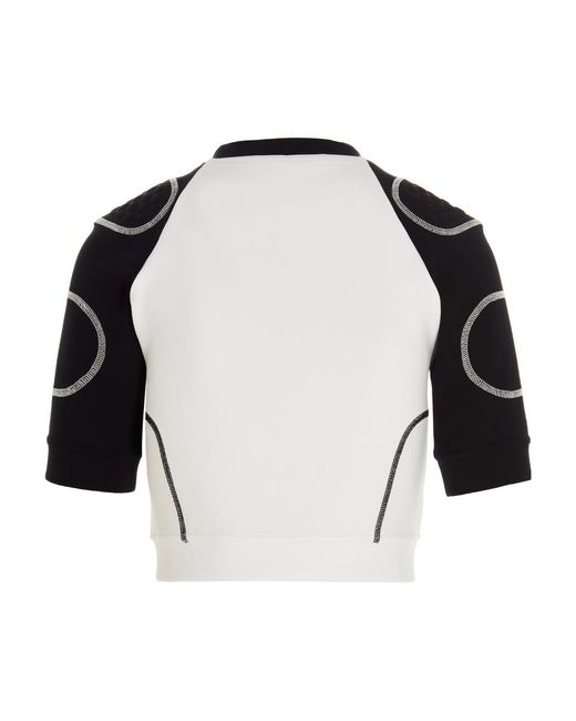 Stella McCartney Black Logo Printed Cropped T-Shirt