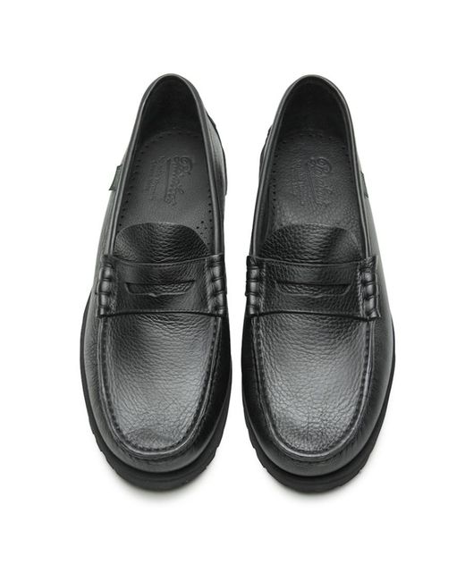 Paraboot Black Leather Loafers for men